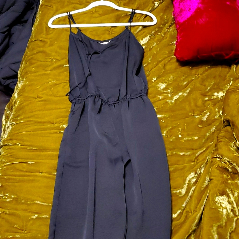 Ali & Kris Black Satin Romper